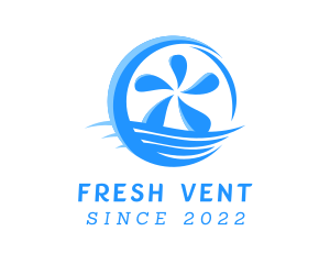 Vent - Fan Ventilation Cooling logo design