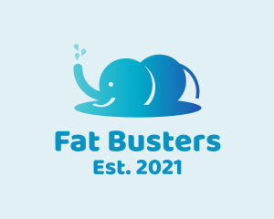 Fat - Cute Fat Elephant logo design