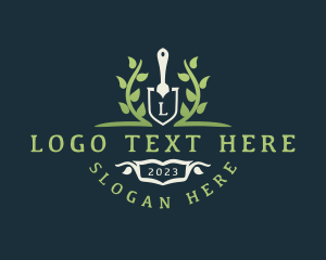 Gardener - Garden Shovel Landscaping logo design