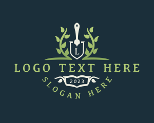 Leaves - Garden Shovel Landscaping logo design