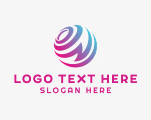 Digital - Digital Logistics Globe logo design