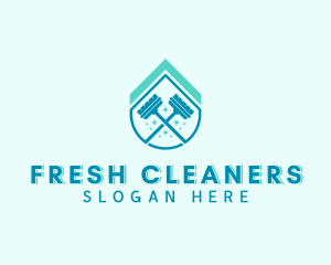 Broom Housekeeping Cleaner logo design