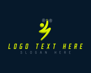 Lightning - Fitness Thunderbolt Letter S logo design