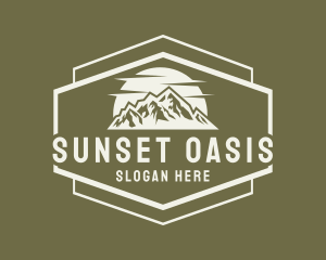 Mountain Sun Hiking logo design