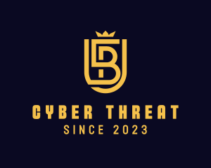 Malware - Crown Security Shield Letter B logo design