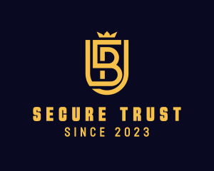 Trust - Crown Security Shield Letter B logo design