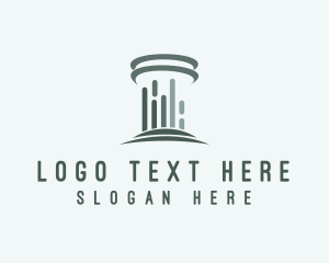 Museum - Architecture Concrete Pillar logo design