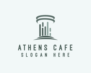 Athens - Architecture Concrete Pillar logo design