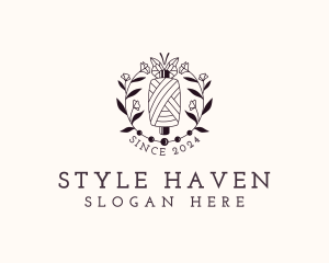 Sewing Floral Thread Logo