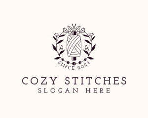 Sewing Floral Thread logo design