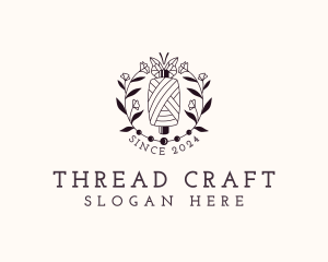 Sewing Floral Thread logo design