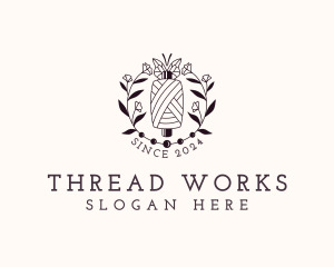 Sewing Floral Thread logo design