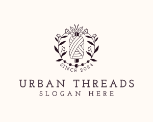 Sewing Floral Thread logo design