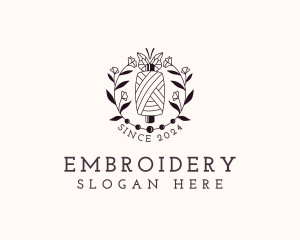 Sewing Floral Thread logo design