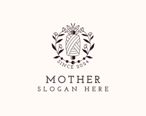 Knitter - Sewing Floral Thread logo design