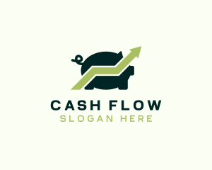 Pig Savings Arrow logo design