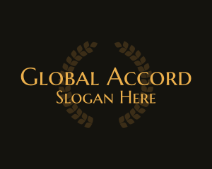 Diplomatic - Formal Legal Wreath logo design