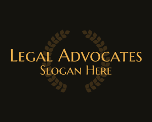 Formal Legal Wreath logo design