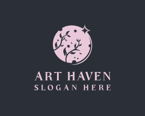 Moon Floral Art Studio logo design