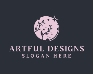 Moon Floral Art Studio logo design