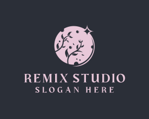 Moon Floral Art Studio logo design