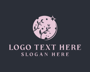 Yoga - Moon Floral Art Studio logo design