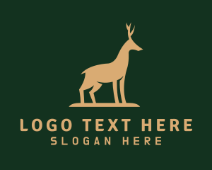 Antlers - Luxury Deer Animal logo design