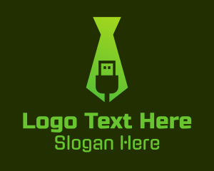 Green USB Tie  Logo