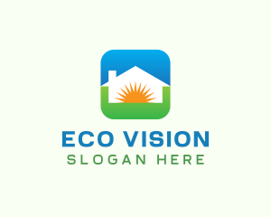 Sun Eco House logo design