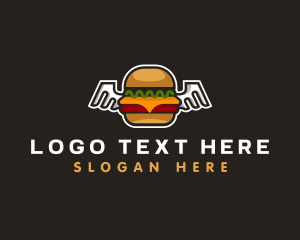Snack - Cheese Burger Wings logo design