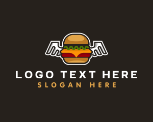 Wings - Cheese Burger Wings logo design