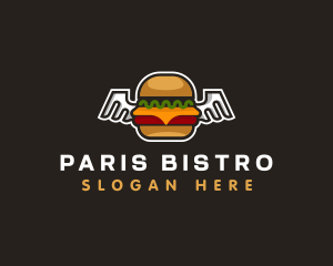 Cheese Burger Wings logo design