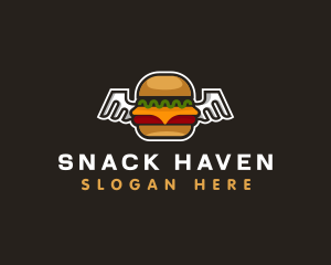 Cheese Burger Wings logo design