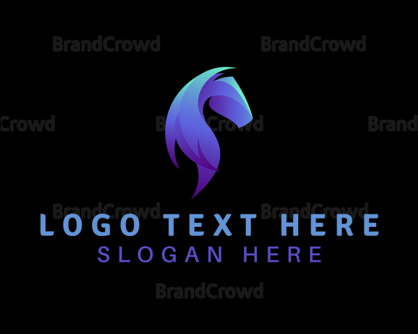 Creative Gradient Horse Logo