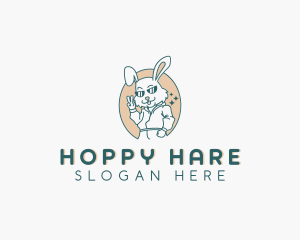 Hiphop Bunny Rabbit logo design
