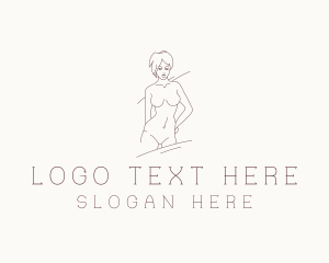 Nude - Nude Woman Body logo design