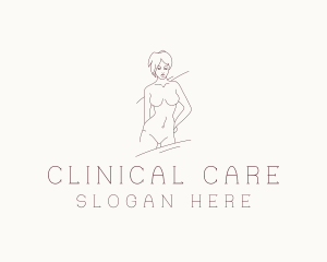 Nude Woman Body logo design