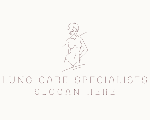 Nude Woman Body logo design