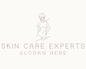 Nude Woman Body logo design