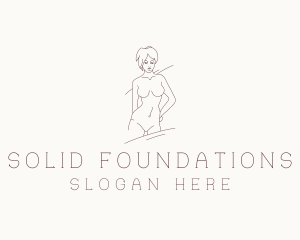 Beauty Product - Nude Woman Body logo design