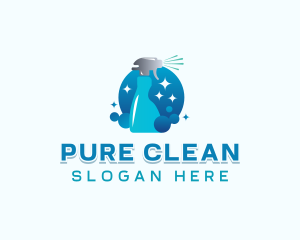 Disinfecting - Sanitation Cleaning Disinfectant logo design