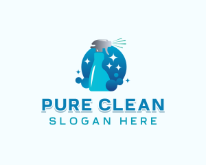 Sanitation Cleaning Disinfectant logo design