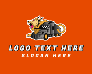 Highway - Lynx Logistics Truck logo design