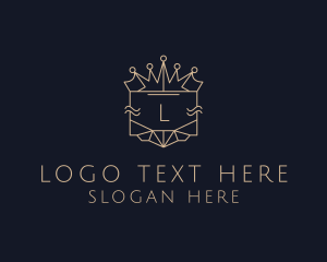 Knowledge - Royal Crown Shield logo design