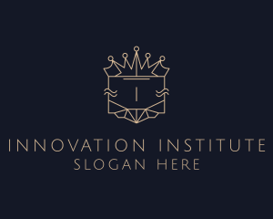 Institute - Royal Crown Shield logo design