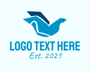 Pet Store - Blue Flying Pigeon logo design