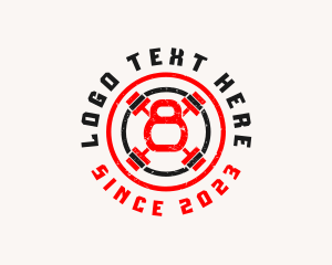 Trainer - Kettlebell Barbell Gym logo design