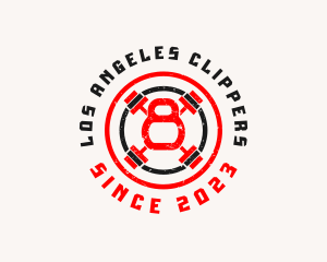 Kettlebell Barbell Gym Logo