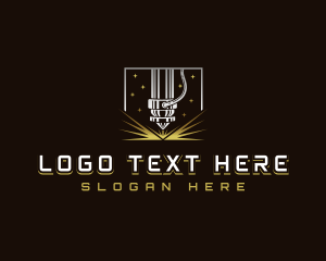 Metal - Machine Laser Metalwork logo design