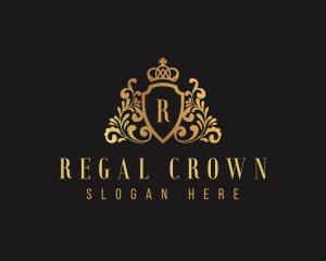 Crown Royalty Shield logo design